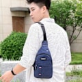 Miniatyrbild 4 av 5: Generisk Fashionabel axelväska för män, klassisk smal väska, bröstväska, crossbody-väska, multifunktionell