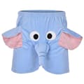 Retro Microfiber Men's Boxer Briefs, Funny Elephant Print, Men's Gift, Blue, 3XL