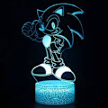 Miniatyrbillede 4 af 5: CDQ Sonic The Hedgehog Lampe Farverig Bordlampe til Børneværelset