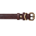 Miniatyrbild 2 av 3: Hundhalsband i äkta läder (XS-XXL) Brown Brun - XXL