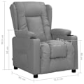 Miniatyrbild 8 av 8: vidaXL Reclinerfåtölj grå konstläder grå