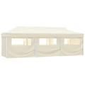 Miniatyrbild 1 av 10: vidaXL Pop-Up hopfällbart partytält med 8 sidoväggar gräddvit 3x9 m Creme