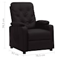 Miniatyrbild 8 av 8: vidaXL Reclinerfåtölj svart konstläder Svart