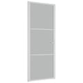 vidaXL Innerdörr 83x201,5 cm vit matt glas och aluminium Vit