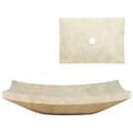 vidaXL Handfat 50x35x12 cm marmor gräddvit Creme