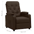 Miniatyrbild 8 av 8: vidaXL Reclinerfåtölj brun konstläder Brun