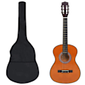 Miniatyrbild 1 av 10: vidaXL Gitarr för nybörjare 8 delar klassisk svart 3/4 36" Brun