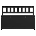 Miniatyrbild 5 av 10: vidaXL Bänk svart 110x41x76,5 cm massiv furu Svart