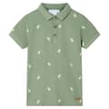 vidaXL Pikétröja för barn khaki 104 Grön