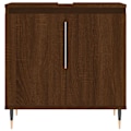 Miniatyrbild 10 av 10: vidaXL Badrumsmöbler set 3 delar Brun ek konstruerat trä Brun