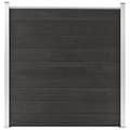 vidaXL Staketpanel WPC 180x186 cm grå grå