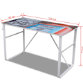 Miniatyrbild 6 av 6: vidaXL Unikt rektangulärt skrivbord multifärg