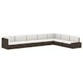 Miniatyrbild 10 av 10: vidaXL Modulsoffa 2-sits konstrotting brun Brun