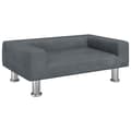 vidaXL Hundbädd mörkgrå 70x45x26,5 cm sammet Grå