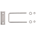 Miniatyrbild 4 av 4: vidaXL U-koppling för staketstolpe 60x40 mm 25 set Silver