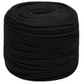 vidaXL Rep svart 10 mm 100 m polyester art