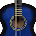 Miniatyrbild 10 av 10: vidaXL Klassisk gitarr 12 delar blå 4/4 39" Blå