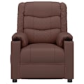 Miniatyrbild 3 av 9: vidaXL Reclinerfåtölj brun konstläder Brun
