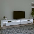 Miniatyrbild 3 av 10: vidaXL Tv-bänk med LED-belysning vit 290x36,5x40 cm Vit