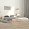 vidaXL Sängram 120x200 cm massiv furu Brun