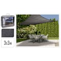 Miniatyrbild 1 av 2: ProGarden Solsegel mörkgrå fyrkantig 3x3 m Grå