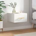 vidaXL Väggmonterat sängbord vit 35x35x20 cm Vit
