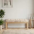 vidaXL Dyna till pallsoffa bomull 120x80x10 cm beige Beige