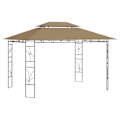 Miniatyrbild 1 av 6: vidaXL Paviljong 4x3x2,7 m taupe 160 g/m² Taupe