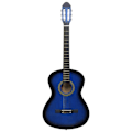 Miniatyrbild 2 av 10: vidaXL Gitarr för nybörjare med fodral klassisk blå 4/4 39"