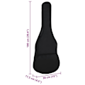 Miniatyrbild 7 av 7: vidaXL Gitarrfodral för 4/4 klassisk gitarr svart 100x37 cm tyg Svart