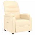 Miniatyrbild 2 av 9: vidaXL Reclinerfåtölj gräddvit konstläder Creme