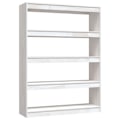 Miniatyrbild 2 av 9: vidaXL Bokhylla/Rumsavdelare vit 100x30x135,5 cm massiv furu Vit