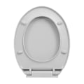 Miniatyrbild 6 av 10: vidaXL Toalettsits mjuk stängning snabbfäste ljusgrå oval grå