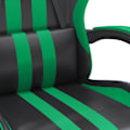 Miniatyrbild 5 av 10: vidaXL Snurrbar gamingstol svart och grön konstläder Grön
