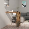 Miniatyrbild 1 av 10: vidaXL Barbord väggmonterat rökfärgad 102x45x103,5 cm konstruerat trä Brun