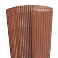 vidaXL Dubbelsidigt insynsskydd 90x500 cm brun Brun