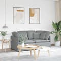 vidaXL Modulsoffa med dynor i tyg ljusgrå Grå
