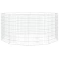 vidaXL Husdjursbur 10-panel 54x80 cm galvaniserat järn Silver