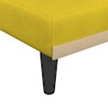 Miniatyrbild 9 av 10: vidaXL L-formad bäddsoffa gul 271x140x70 cm sammet Gul