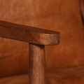 Miniatyrbild 6 av 10: vidaXL Soffgrupp 2-delar äkta läder med massivt akaciaträ brun Brun
