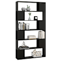 Miniatyrbild 4 av 9: vidaXL Bokhylla/Rumsavdelare svart 100x24x188 cm Svart
