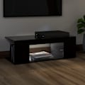 Miniatyrbild 5 av 10: vidaXL TV-bänk med LED-belysning svart 90x39x30 cm Svart