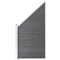 Miniatyrbild 7 av 10: vidaXL WPC-staketpanel 7 fyrkantig + 1 vinklad 1311x186 cm grå grå