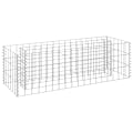 Miniatyrbild 2 av 7: vidaXL Planteringsgabion upphöjd galvaniserat stål 90x30x30 cm Silver