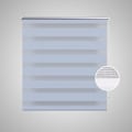 Miniatyrbild 2 av 6: vidaXL Rullgardin Zebra 50 x 100 cm vit Vit