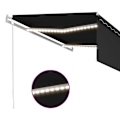 Miniatyrbild 5 av 10: vidaXL Automatisk markis vindsensor rullgardin LED 4,5x3m antracit Antracit