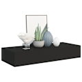 Miniatyrbild 3 av 10: vidaXL Väggmonterad låda 2 st svart 60x23,5x10 cm MDF Svart