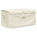 vidaXL Förvaringslåda tyg 50x30x25 cm gräddvit Creme