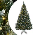 vidaXL Plastgran 300 LEDs 180 cm Grön
