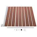 Miniatyrbild 9 av 10: vidaXL WPC-staketpanel 5 fyrkantig + 1 vinklad 965x186 cm brun Brun